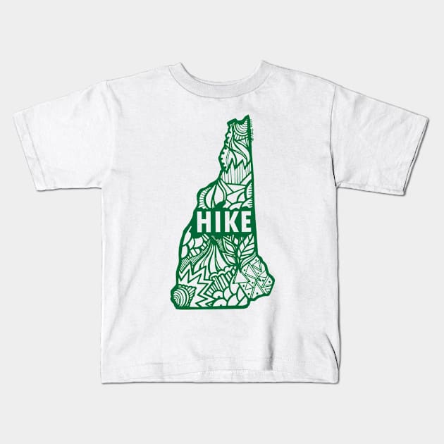 New Hampshire HIKE! Kids T-Shirt by kk3lsyy